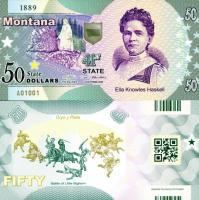 *USA 50 Dollars 2015 41. štát - Montana polymer - Kliknutím na obrázok zatvorte -
